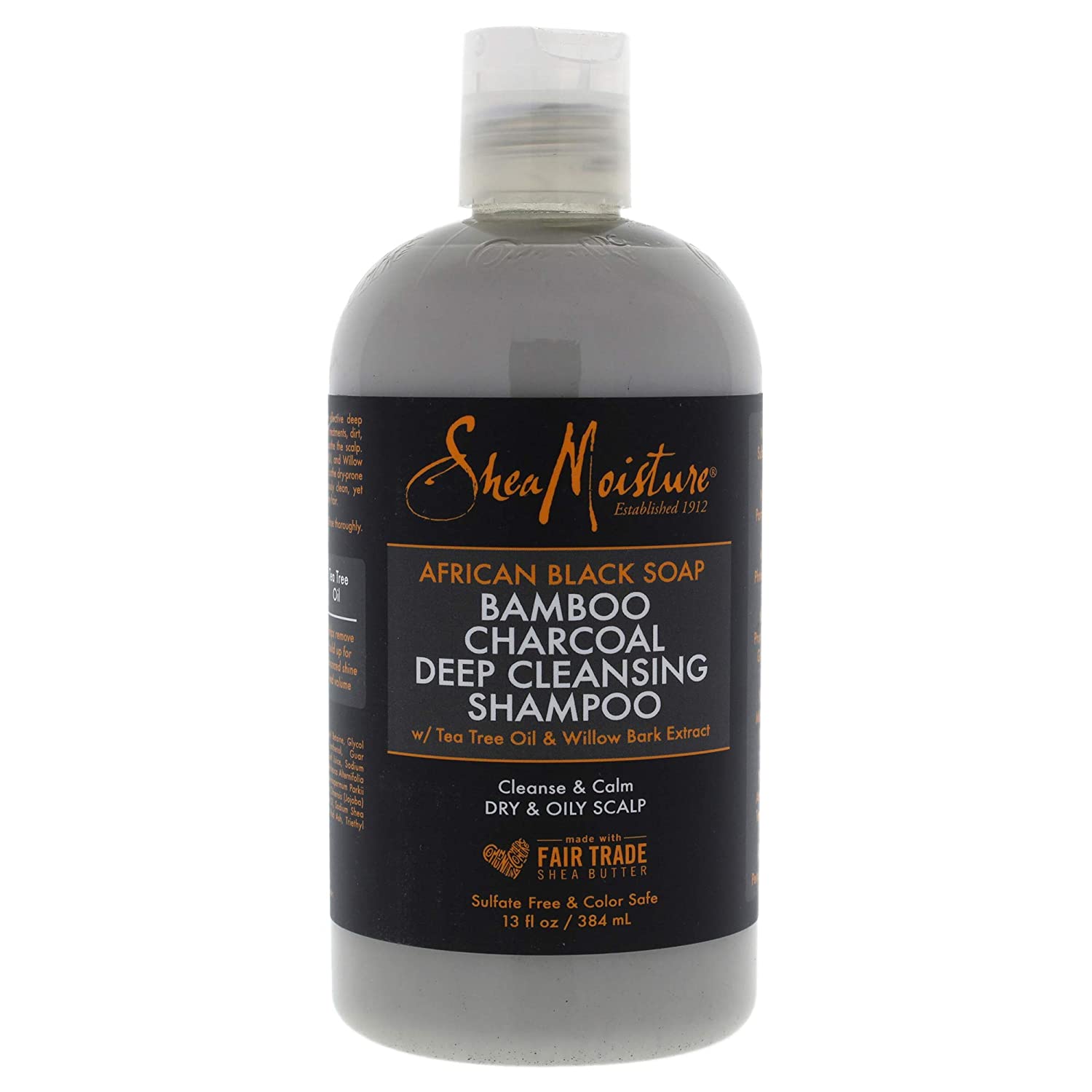 Afdeling Forord forhåndsvisning Shea Moisture African Black Soap Bamboo Charcoal Deep Cleansing Shampoo  384ml – Hair Dresser Stylish