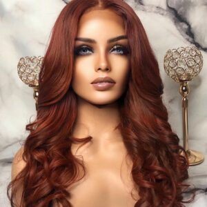 Φυσική Περούκα καστανοκόκκινο