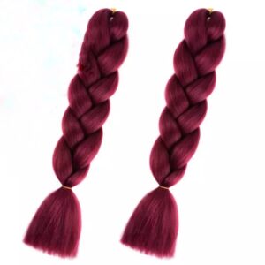 Μαλλιά για κοτσιδάκια μπορντό