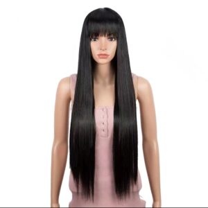 Περούκα με αφέλειες Μαύρη